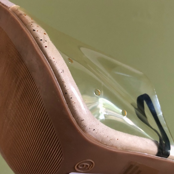 Blush Pink Rhinestone Block Heels - Size 9 - Picture 9 of 9